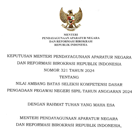 KISI KISI RESMI CPNS 2024